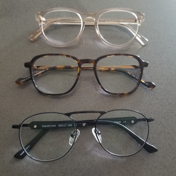 LAST CHANCE Bundle of 3 Modern Glasses Frames Warby Parker Jane Frames - Picture 2 of 9